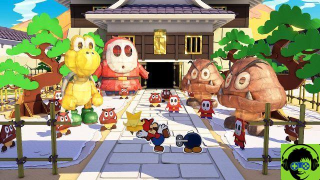 Paper Mario: The King of Origami - Cut the Blue Streamer | Panoramica di Big Sho 'Theatre