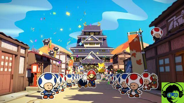 Paper Mario: The King of Origami - Cut the Blue Streamer | Panoramica di Big Sho 'Theatre