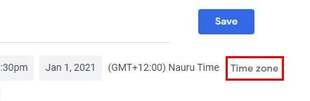 Google Calendar: how to add a different time zone