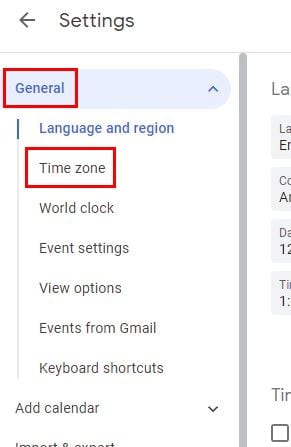 Google Calendar: how to add a different time zone