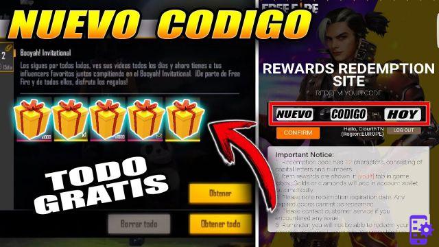 Códigos gratis en Free Fire