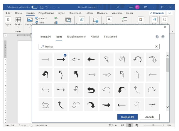 How to make the arrow in Word