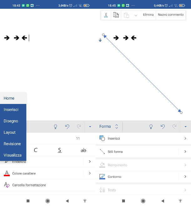 How to make the arrow in Word