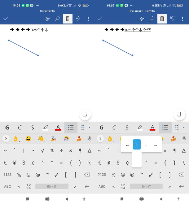 How to make the arrow in Word