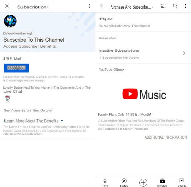 How to activate subscriptions on YouTube