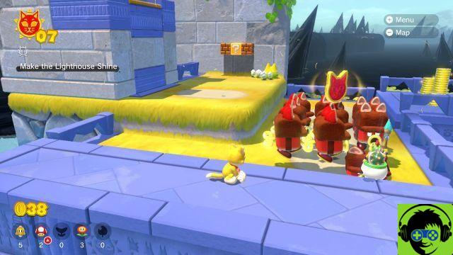 Mario 3D World: La furia de Bowser - Cómo hacer brillar a todos los gatos | Guía de Pounce Bounce Isle 100%