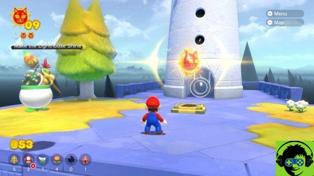 Mario 3D World: Bowser Fury - Como fazer todos os gatos brilharem | Guia para Pounce Bounce Isle 100%