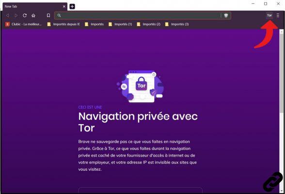 Como faço para ativar o modo de navegação privada no Brave?