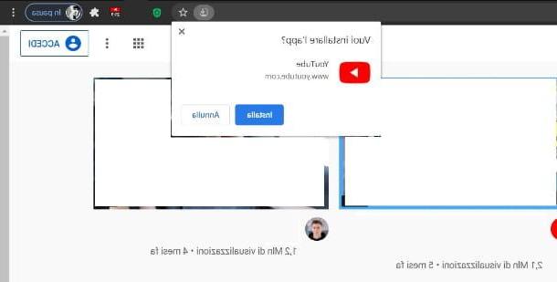 Come mettere YouTube sul desktop