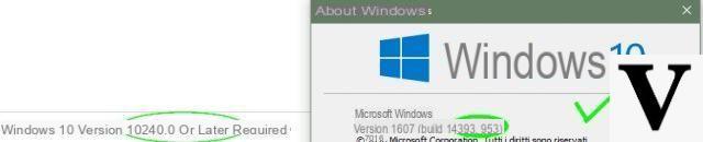 Check the Windows build version