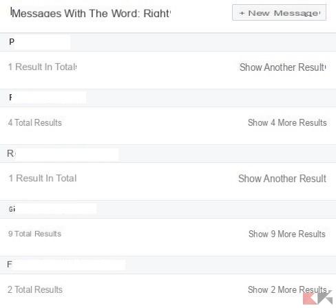 Comment rechercher dans les conversations Facebook