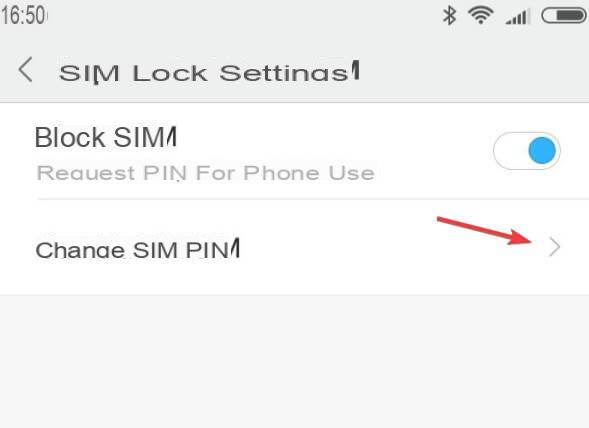 How to change the SIM PIN on Android