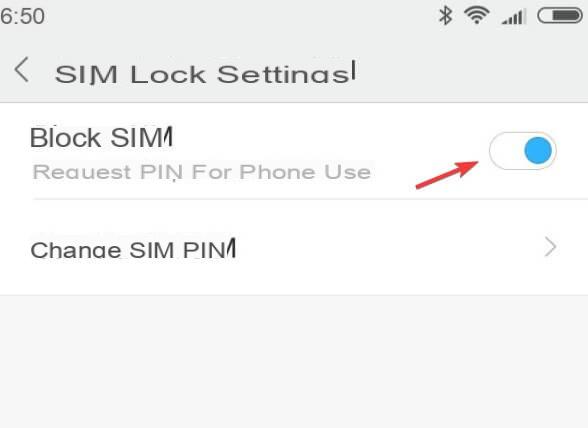 How to change the SIM PIN on Android