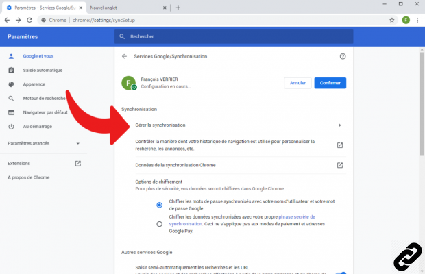 How to sync my Google Chrome settings to my Google account?