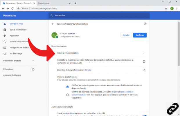 Como sincronizar minhas configurações do Google Chrome com minha conta do Google?