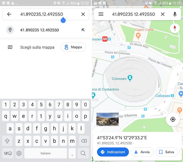 Comment entrer les coordonnées sur Google Maps Android