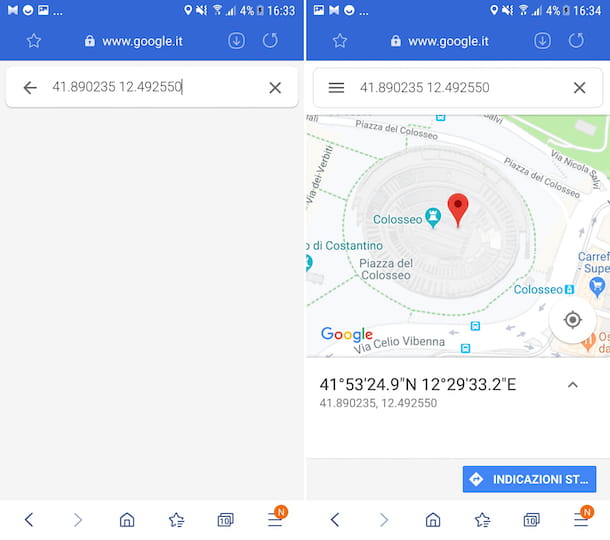 Comment entrer les coordonnées sur Google Maps Android