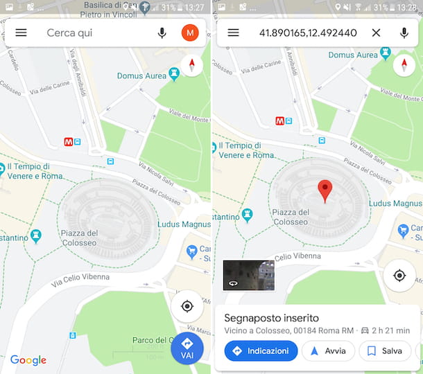 Comment entrer les coordonnées sur Google Maps Android