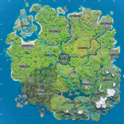 Where to find the new Coral Castle / Atlantis POI in Fortnite