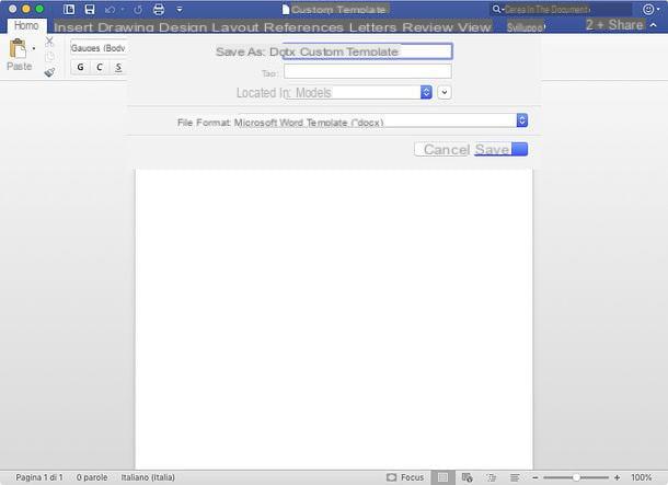 Come creare un nuovo modello Word