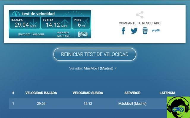 Cómo saber la velocidad de tu conexión a Internet en tu móvil