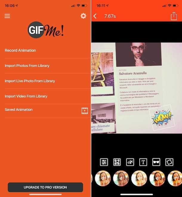 Comment faire un GIF sur iPhone