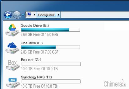 Connect OneDrive or Google Drive as a network drive in Windows