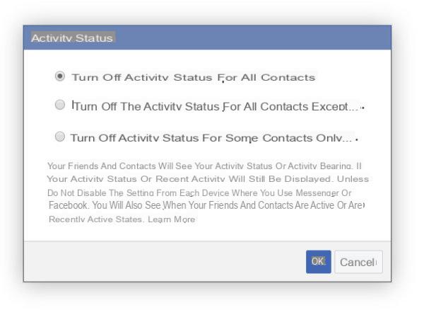 Como ocultar o status online no Facebook