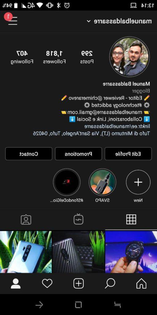 Como forçar o modo escuro no Instagram para Android