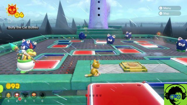 Mario 3D World: Bowser Fury - Como fazer todos os gatos brilharem | Guia 100% Fort Flaptrap