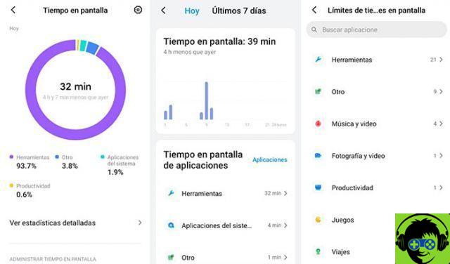 Como ver as horas de tela no seu Xiaomi com MIUI com o tempo de tela