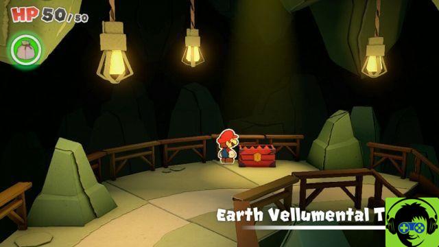 Paper Mario: The origami king - Fight the first boss | Walkthrough of the Vellumental Temple of Earth