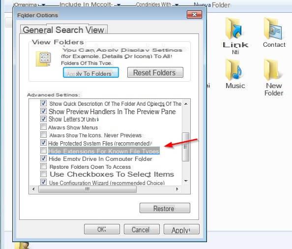How to view file extension