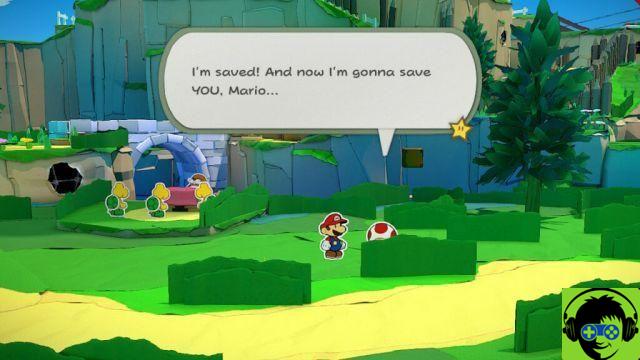 Paper Mario: The Origami King - Encontre as quatro pedras de concha | Passo a passo do Outlook Mountain