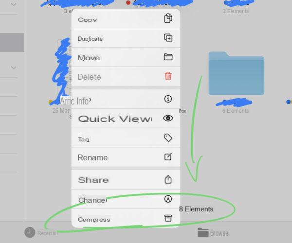 Cómo comprimir archivos en iPhone y iPad
