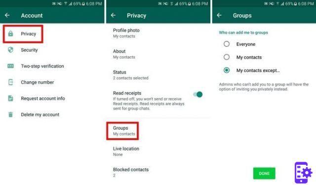 Cómo evitar que te agreguen a grupos de Whatsapp