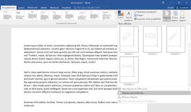 How to insert a background in Word