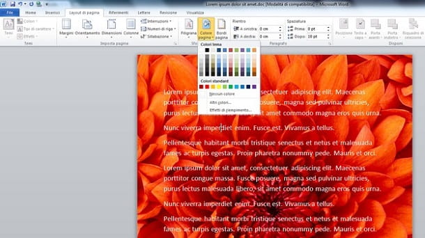 How to insert a background in Word