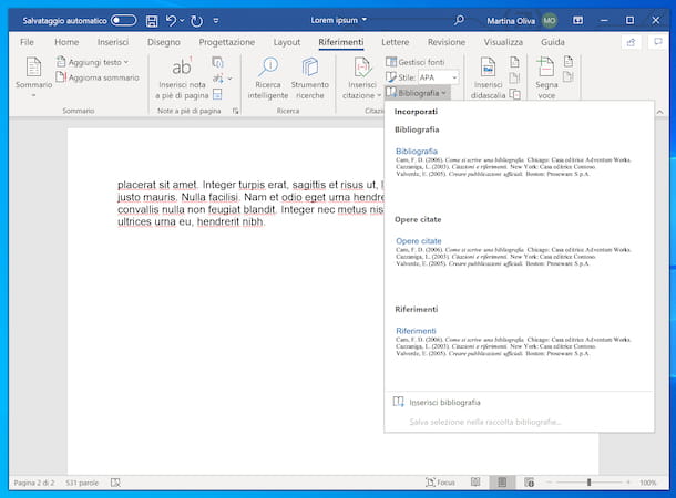 How to insert notes in Word