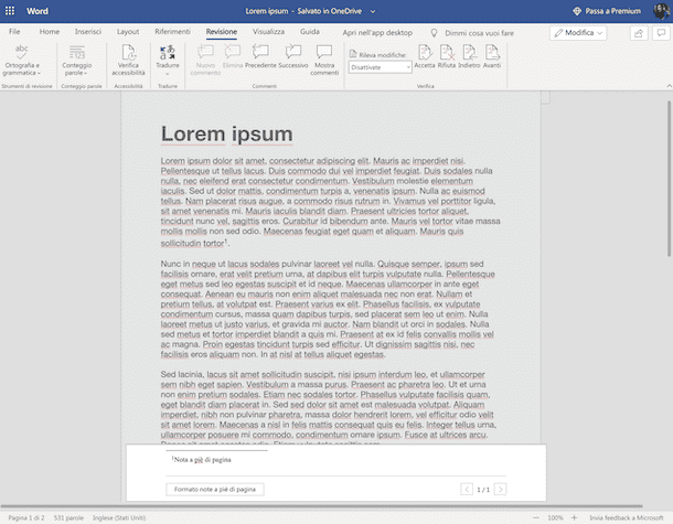 How to insert notes in Word