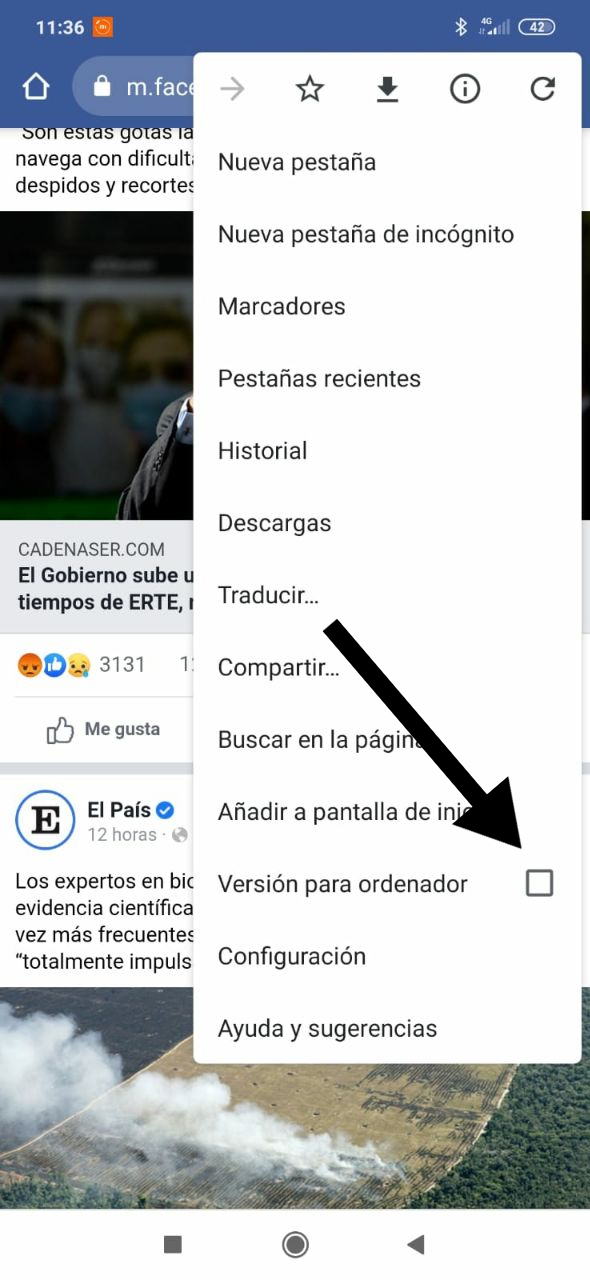 Como usar a versão desktop do Facebook no celular ou tablet