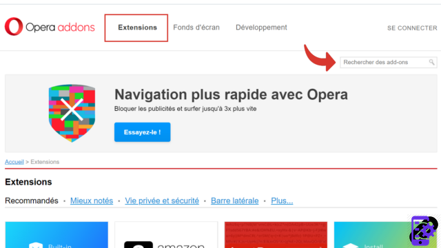 ¿Cómo instalar una extensión en Opera?