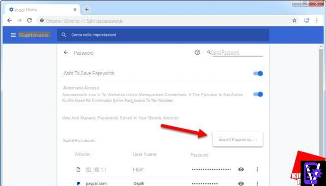 Como transferir senhas salvas para o Google Chrome