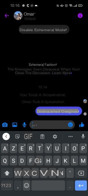 Messenger: how to activate Vanish mode ephemeral messages