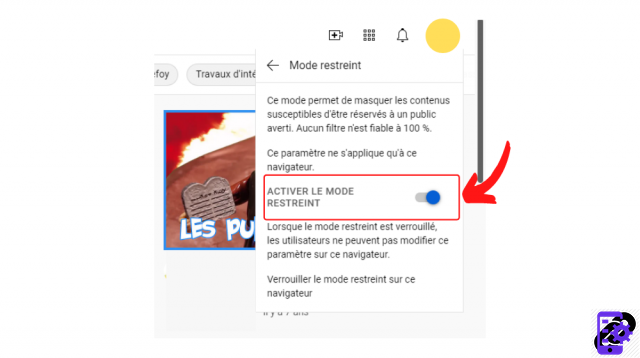 Como ativar o modo restrito no YouTube?