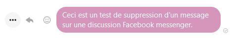 Eliminar un mensaje en una discusión de Facebook Messenger