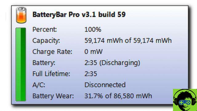 How to view the remaining battery percentage in Windows 10