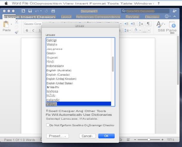 Comment changer la langue dans Word