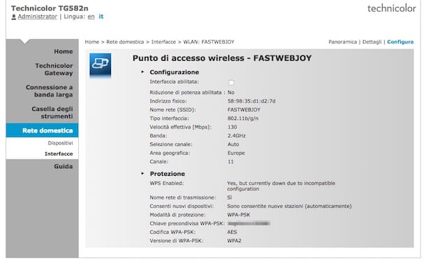 How to put the password to the modem