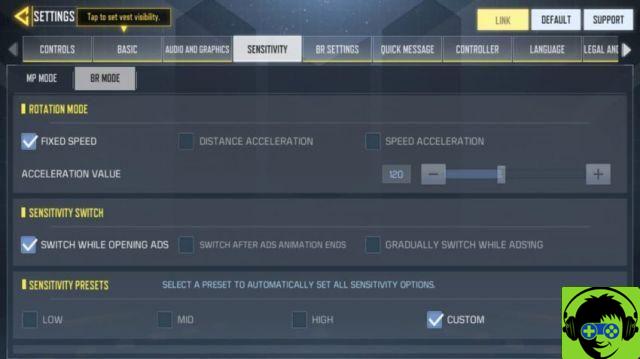 Mejor Call of Duty: Configuración de sensibilidad móvil